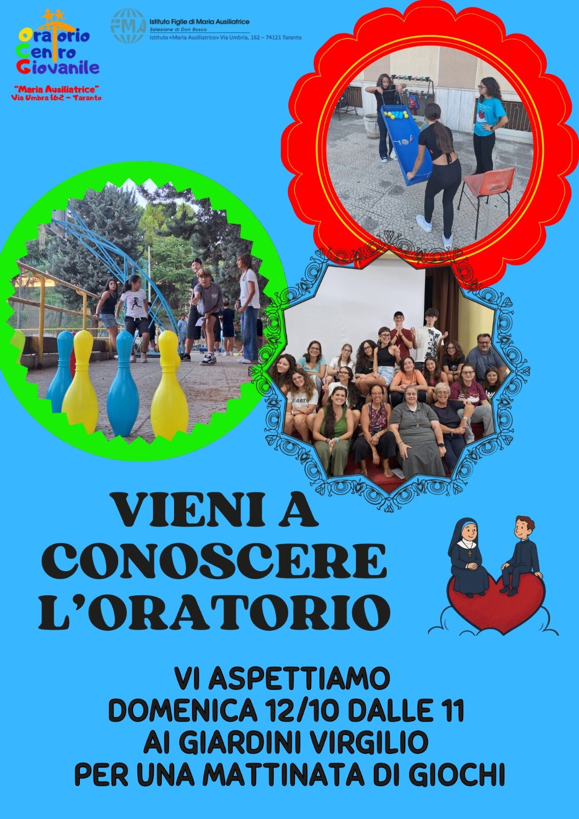 L’Oratorio delle Figlie di Maria Ausiliatrice di Taranto inaugura il nuovo anno oratoriano: “Saldi nella fede: costruiamo spazi generativi”