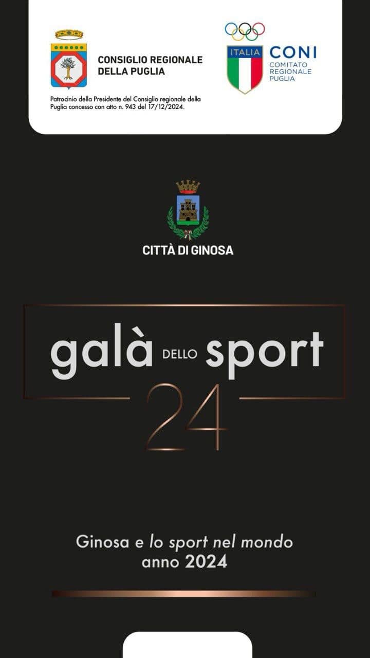 Ginosa, tutto pronto per la terza edizione del Galà dello Sport Ginosa, tutto pronto per la terza edizione del Galà dello Sport