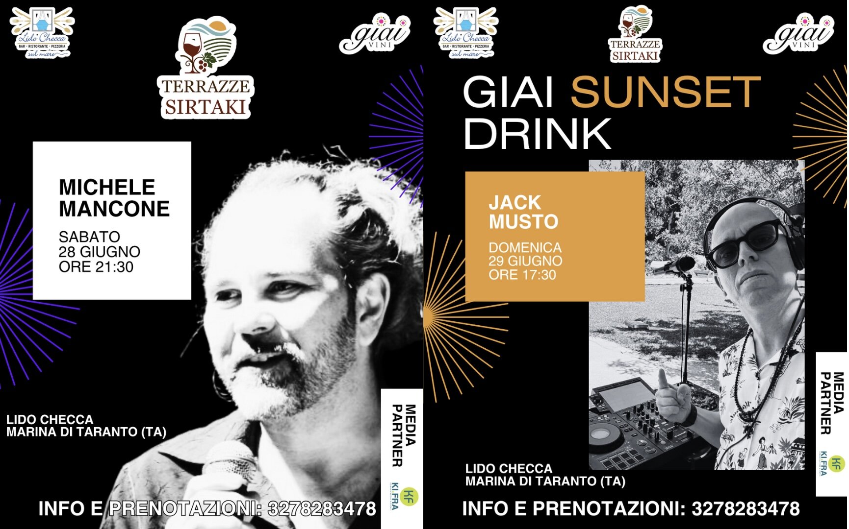 Tornano gli eventi firmati Terrazze Sirtaki: un fine settimana tra musica, tramonto e sapori del territorio