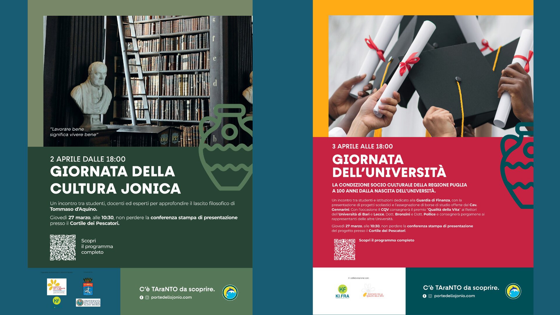 Comitato Qualità della Vita, domani a Porte dello Jonio Nhood la conferenza stampa delle giornate della Cultura Jonica e dell'Università