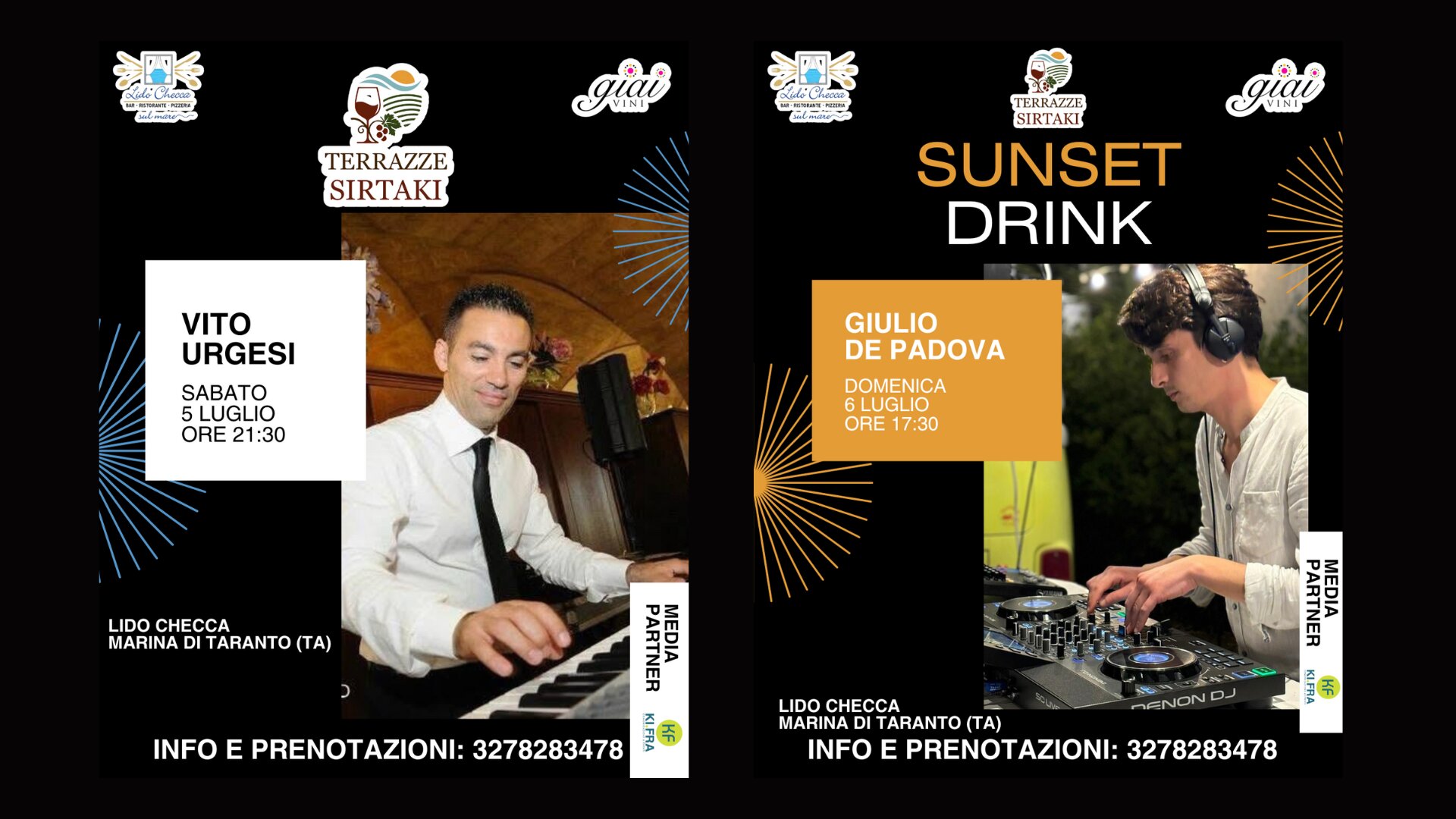 Musica, tramonti e grandi emozioni: l’estate delle Terrazze Sirtaki continua tra stile e suggestione