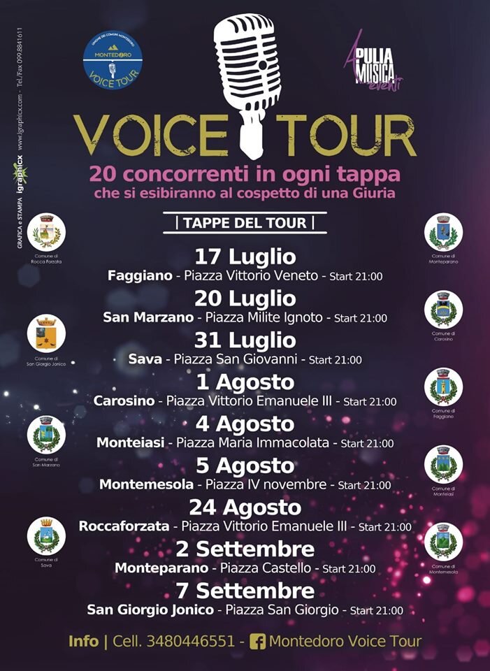 Al via il Montedoro Voice Tour: si parte da Faggiano