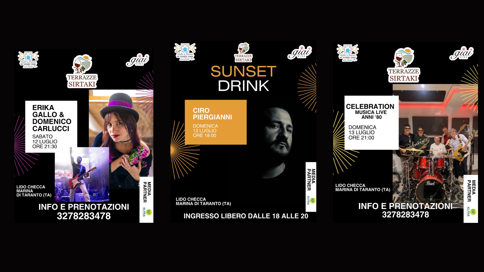 Weekend di emozioni tra musica e tramonti: le Terrazze Sirtaki accendono l’estate della Marina di Taranto