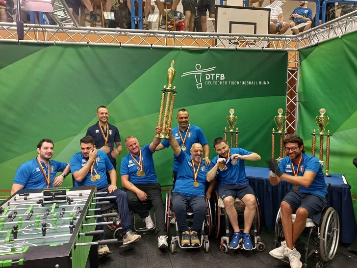 Tre ori per l’Italia alla World Series Leonhart di calcio balilla paralimpico Tre ori per l’Italia alla World Series Leonhart di calcio balilla paralimpico