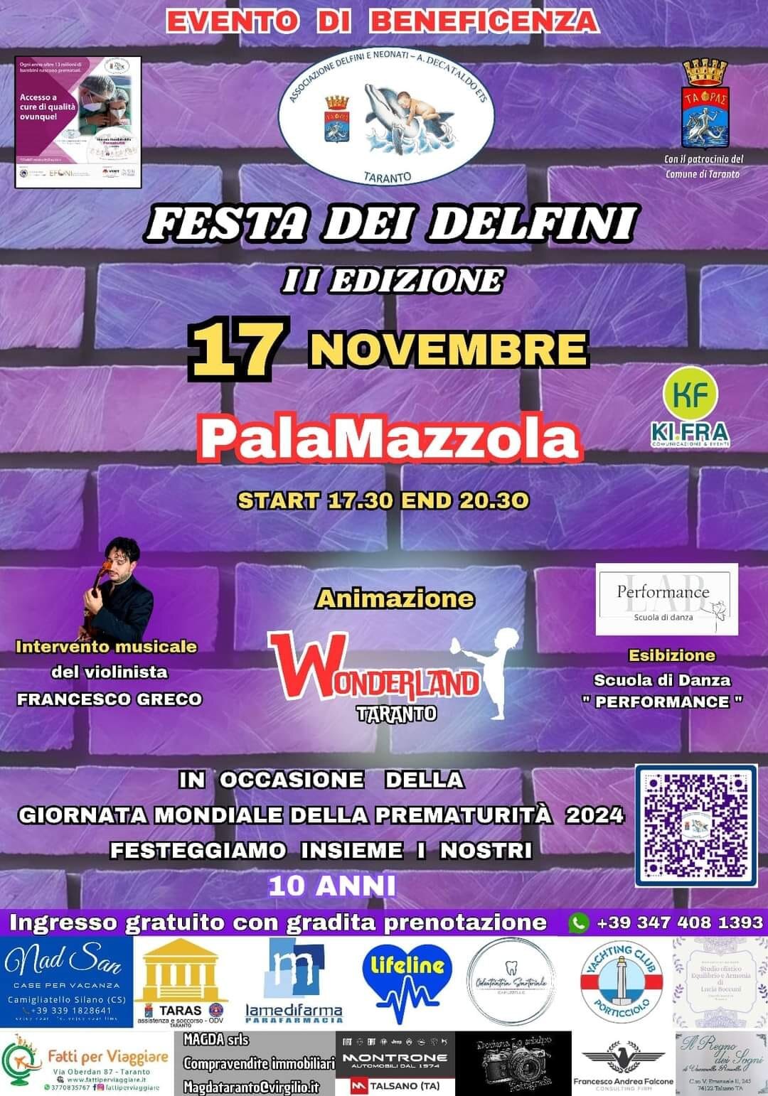Domenica 17 novembre la seconda edizione della Festa dei Delfini Domenica 17 novembre la seconda edizione della Festa dei Delfini