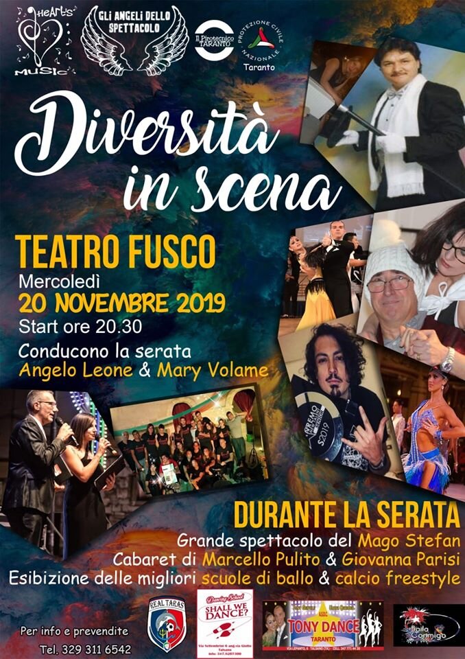 “DIVERSITA’ IN SCENA” - TARANTO 20 NOVEMBRE - NUOVO TEATRO FUSCO