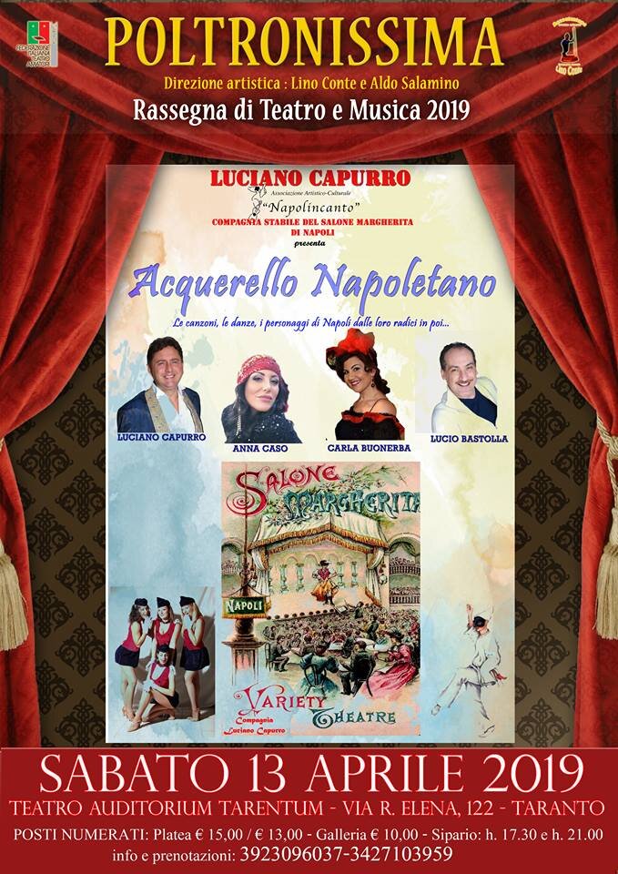 A POLTRONISSIMA 2019 RITORNA L’IDOLO CAPURRO CON “ACQUERELLO NAPOLETANO” A POLTRONISSIMA 2019 RITORNA L’IDOLO CAPURRO CON “ACQUERELLO NAPOLETANO”