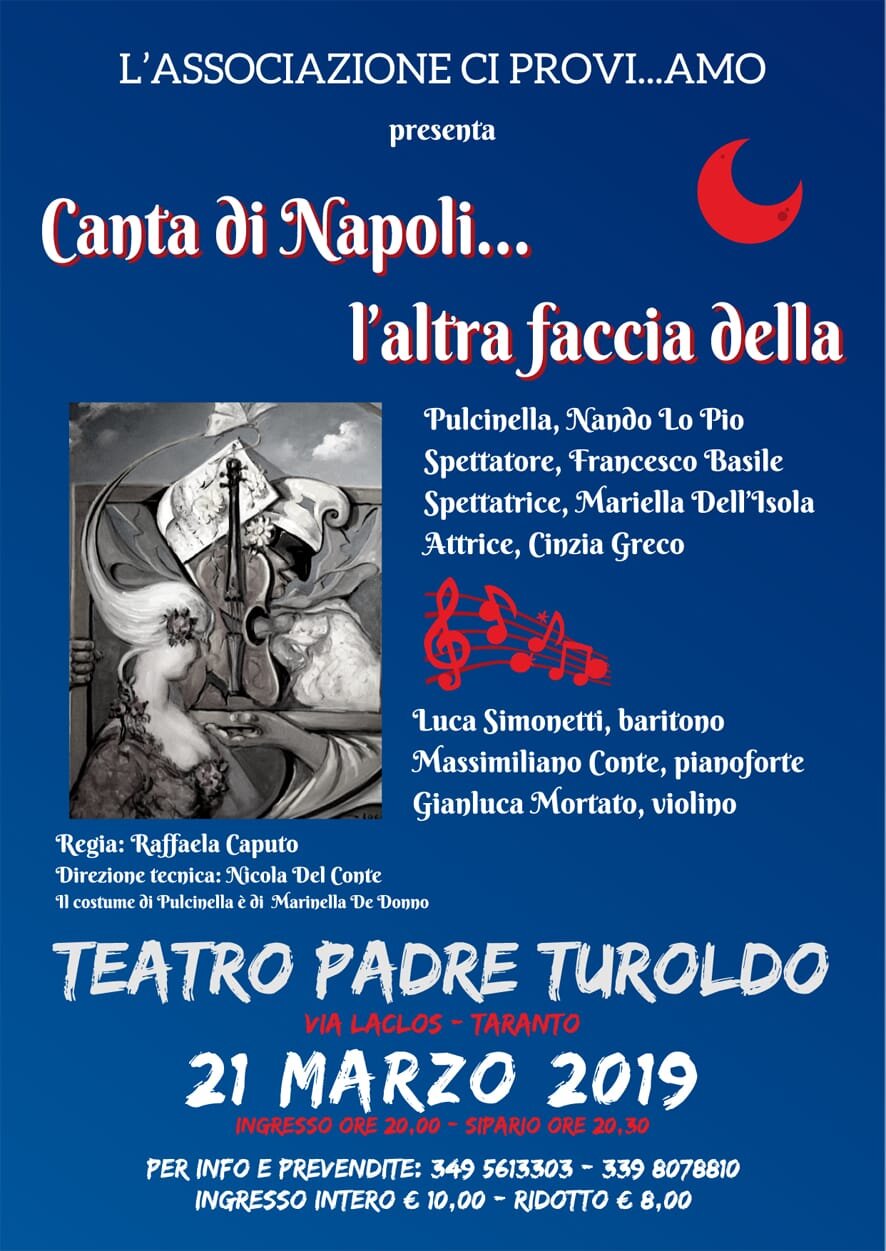 Canta di Napoli… l’ altra faccia della luna, in scena la musica lirica napoletana Canta di Napoli… l’ altra faccia della luna, in scena la musica lirica napoletana