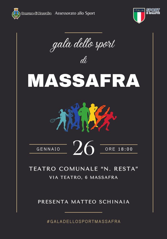 Il 26 gennaio il primo "Galà dello sport di Massafra" Il 26 gennaio il primo "Galà dello sport di Massafra"