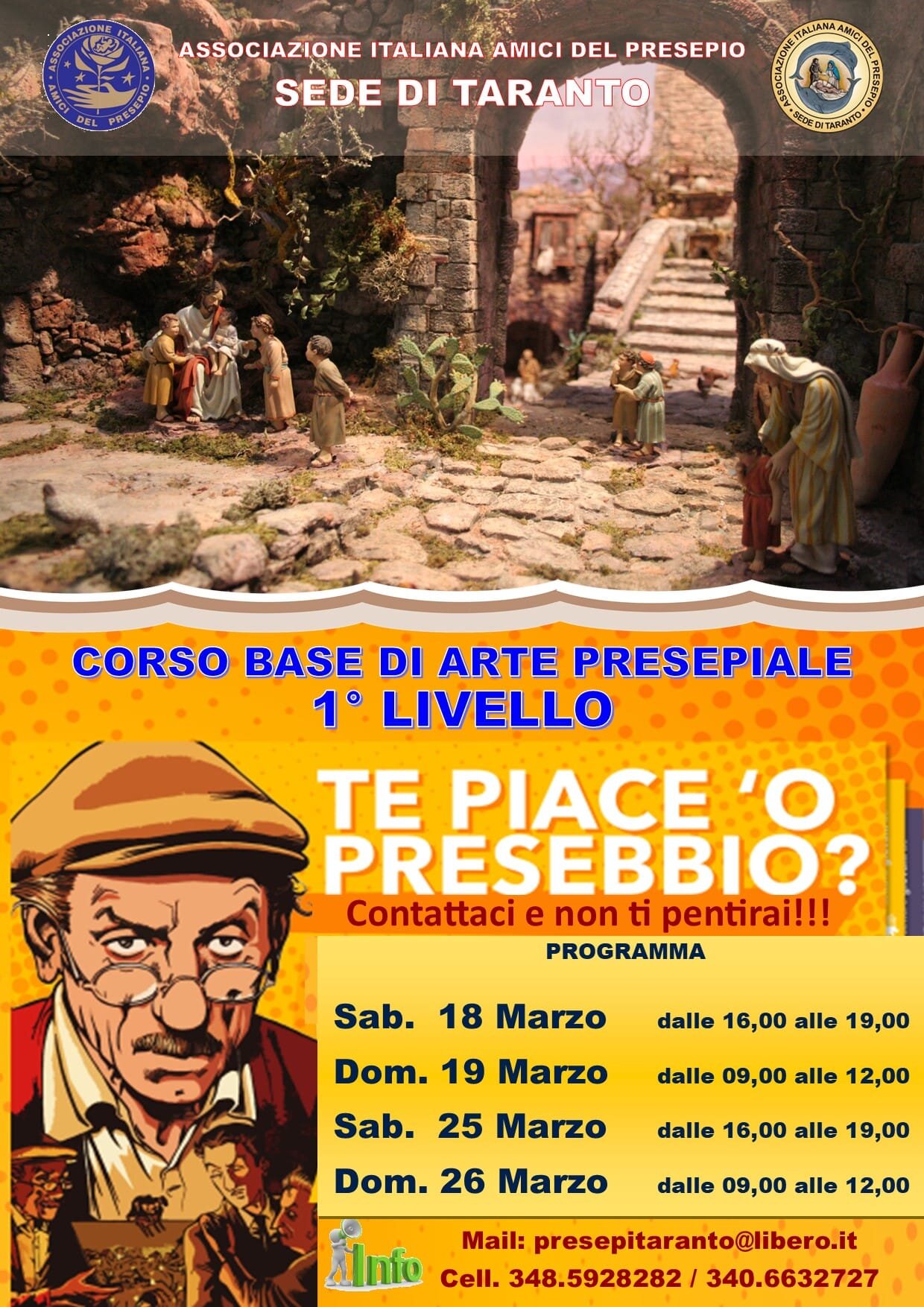 "Te piace ‘o Presebbio?", l'Associazione Italiana Amici del Presepio sede di Taranto organizza un corso di arte presepiale "Te piace ‘o Presebbio?", l'Associazione Italiana Amici del Presepio sede di Taranto organizza un corso di arte presepiale