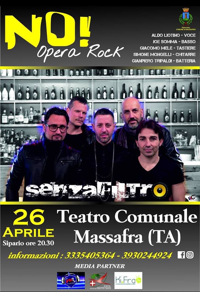 26 aprile: NO Opera Rock by SENZAFILTRO a Massafra