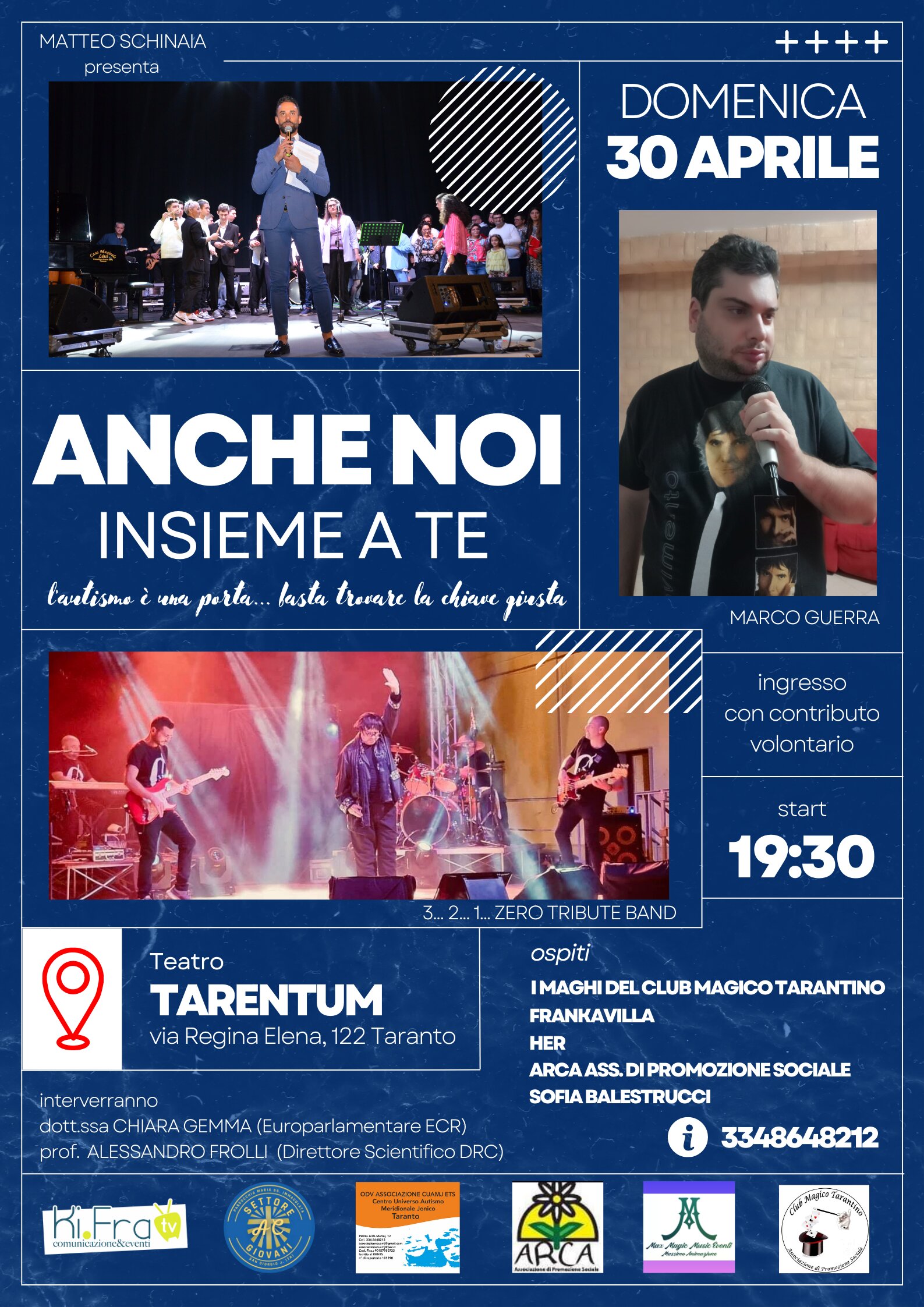 "Anche noi insieme a te", domenica 30 aprile al Tarentum si canta per l'autismo