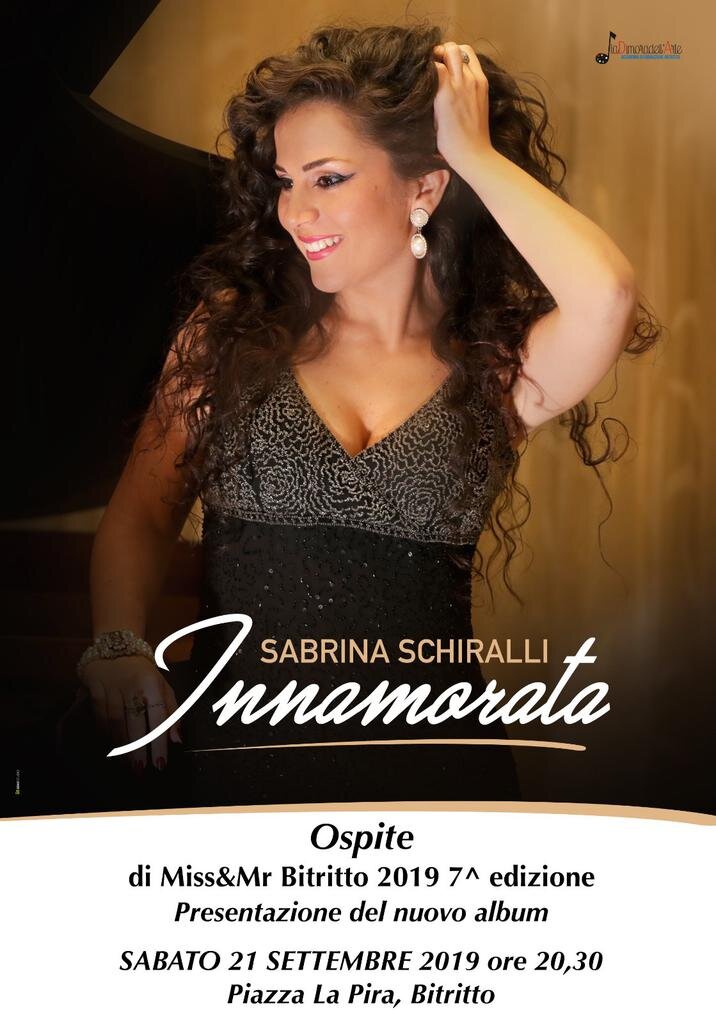 Sabrina Schiralli, live alla 7a edizione di Miss&Mr Bitritto