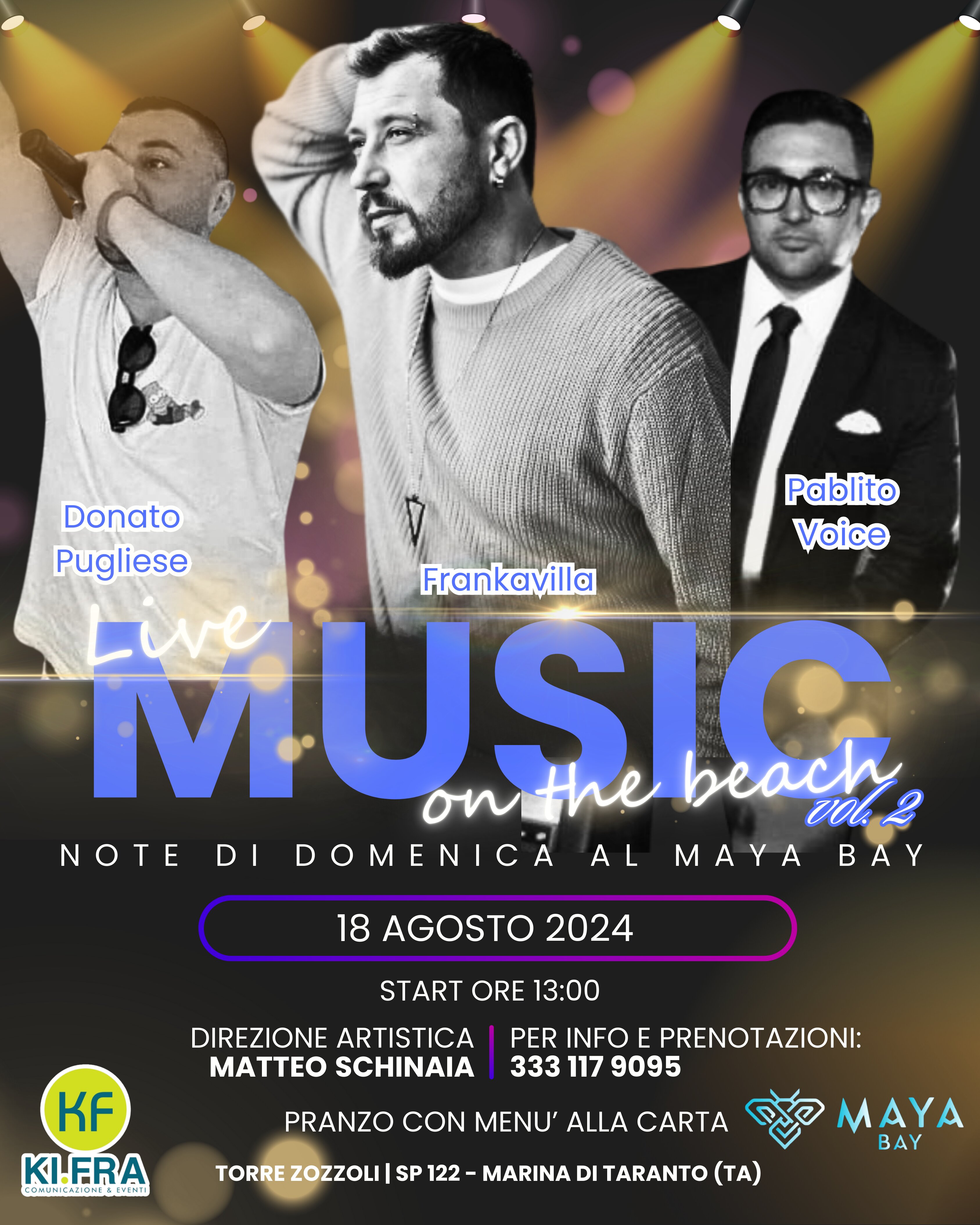 "Live music on the beach vol. 2", al Maya Bay a grande richiesta torna Frankavilla