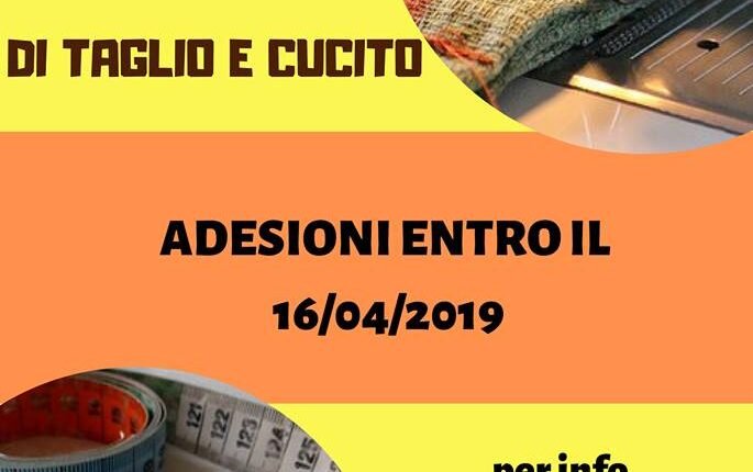 PROGETTO “HARLEQUIN”, APERTE LE ISCRIZIONI AL CORSO DI TAGLIO E CUCITO