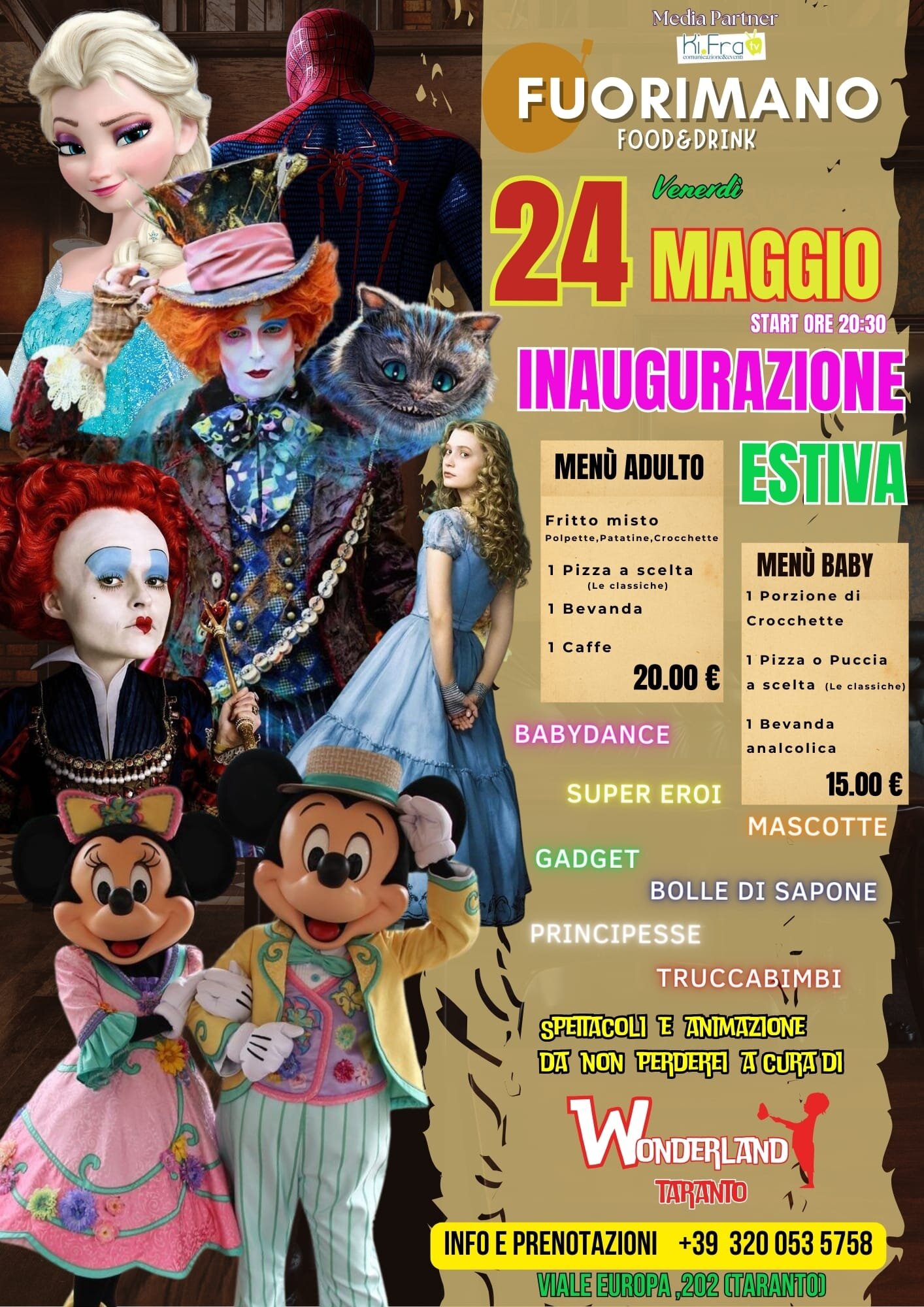 Wonderland inaugura gli eventi estivi di Fuorimano Food&Drink