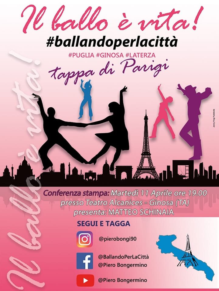 #BallandoPerLaCittà destinazione Parigi: la nuova mission di Piero Bongermino #BallandoPerLaCittà destinazione Parigi: la nuova mission di Piero Bongermino