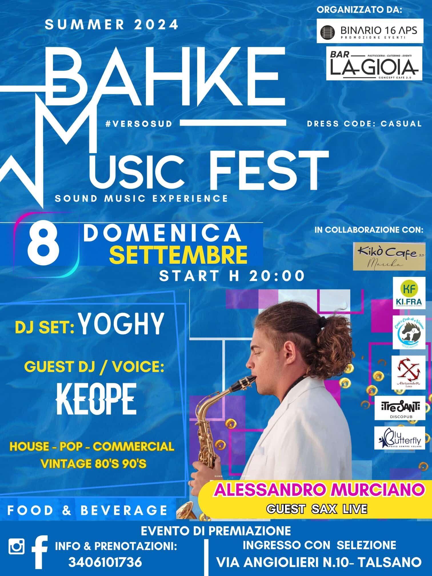 Domenica 8 settembre Bahke Music Fest - The end of summer