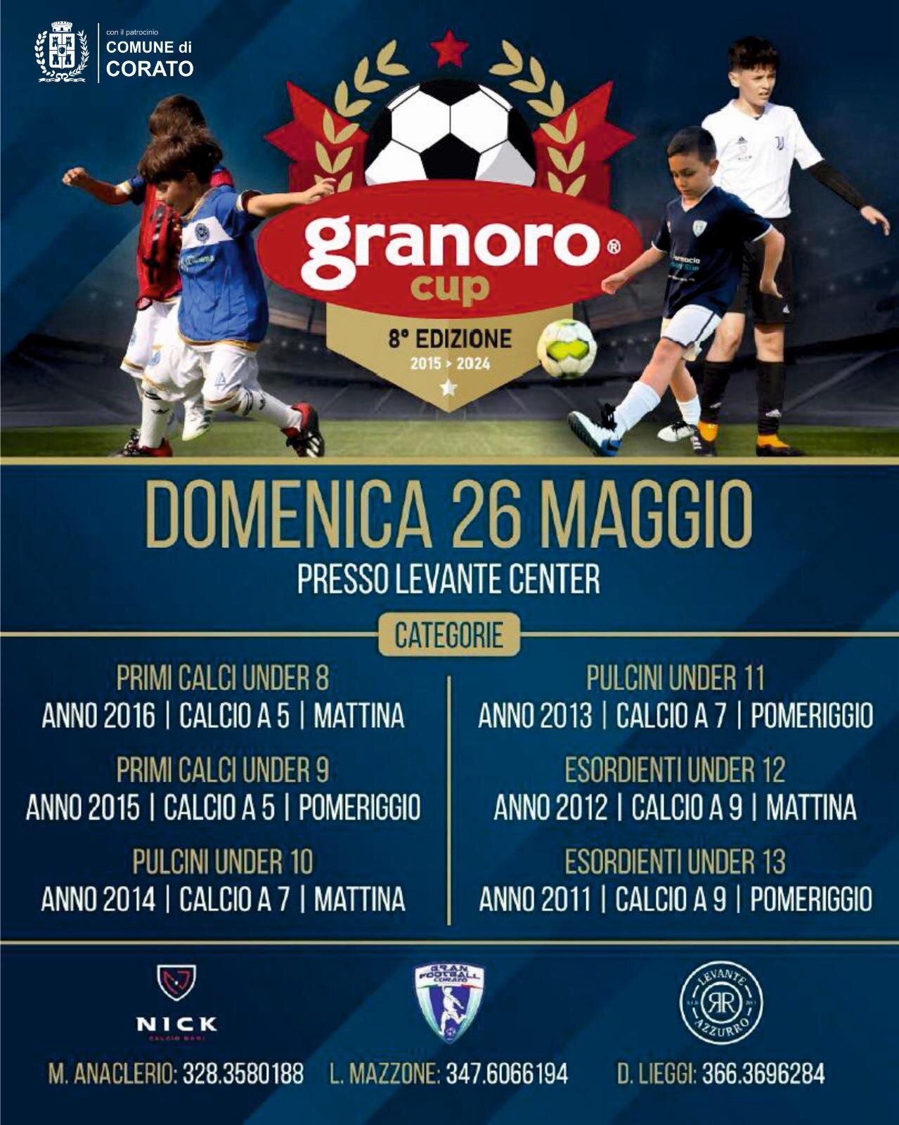 Al via l'ottava edizione della Granoro Cup