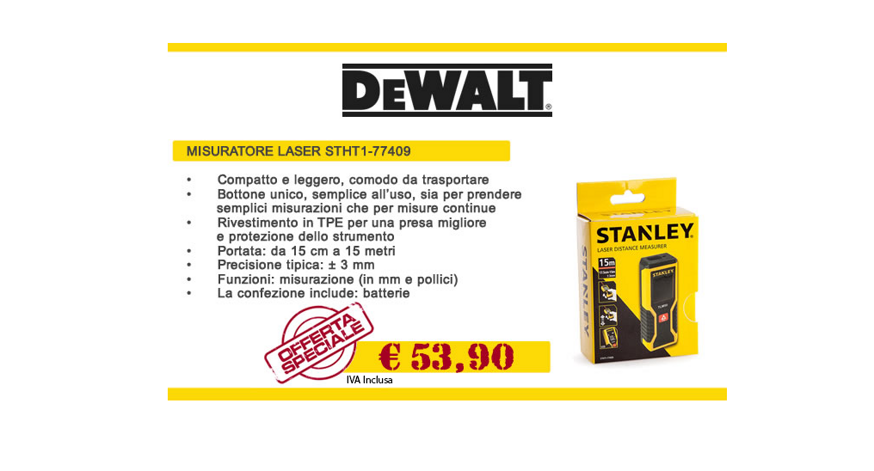 fim forniture industriali mordenti dewalt lucidatrice e misuratore stanley fatmax