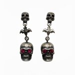 orecchini-teschio-e-pipistrello