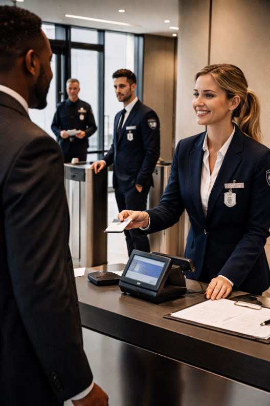 controllo accessi in ufficio moderno