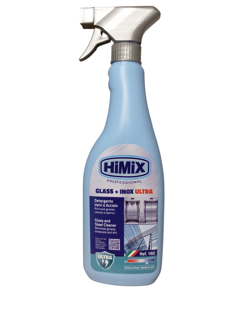 Glass + Inox Food Detergente ultra concentrato per la pulizia di cristalli,