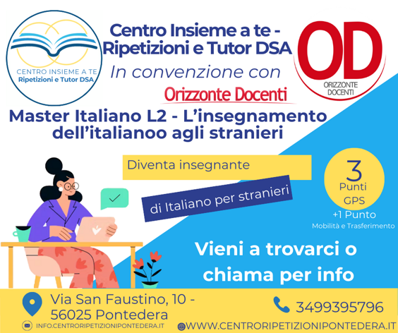 master italiano l2 - l’insegnamento dell’italianoo agli stranieri master italiano l2 - l’insegnamento dell’italianoo agli stranieri