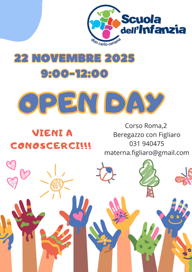 volantino evento scuola aperta open day