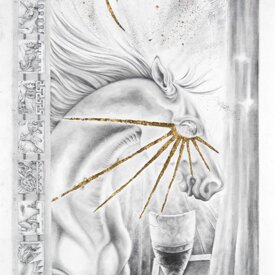 Bozzetto Palio Luglio 2017 di Laura Brocchi dedicato al Bicentenario del Tetro