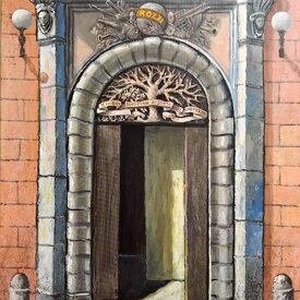 Ingresso del Teatro Dipinto del M° Cesare Olmastroni