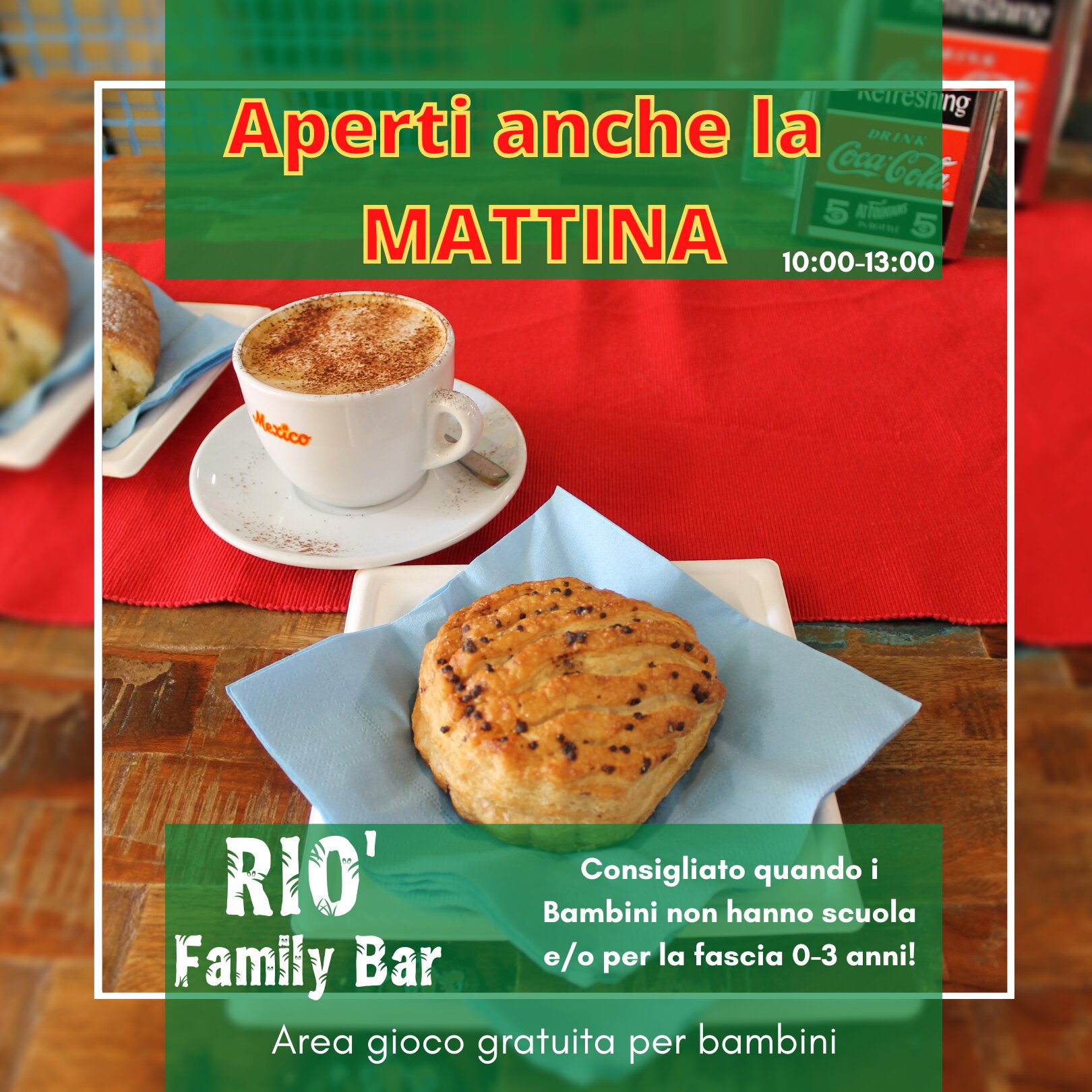 Aperti anche la MATTINA