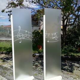 MUSICA decoro sabbiato su satinato