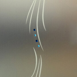 ONDE ART MURRINE decoro sabbiato su satinato con murrine