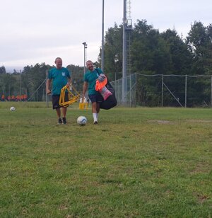 Allestimento campo allenamento