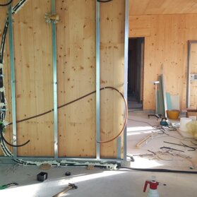 Struttura cartongesso Struttura cartongesso e componenti impiantistiche