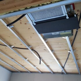 Struttura controsoffitti Struttura e impianti sono pronti per essere nascosti dalle lastre di cartongesso