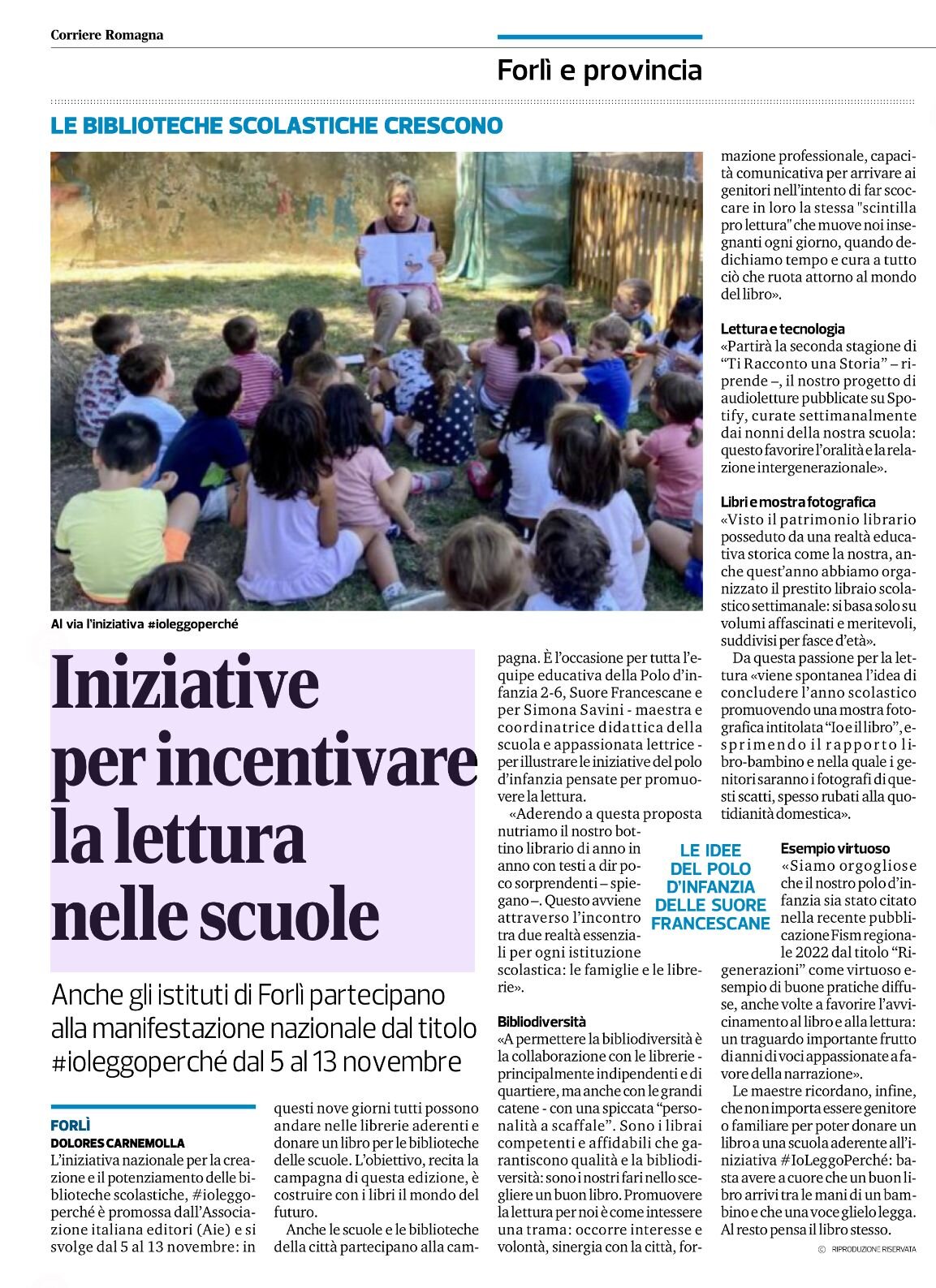 LE BIBLIOTECHE SCOLASTICHE CRESCONO