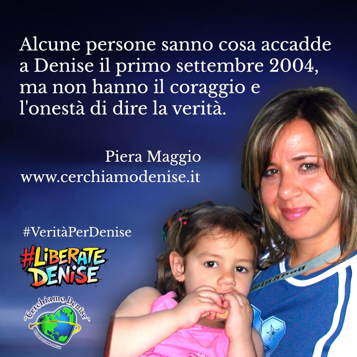 Missing Denise nata il 26 ottobre 2000 - scomparsa 1 settembre 2004 a Mazara del Vallo TP. Sicilia