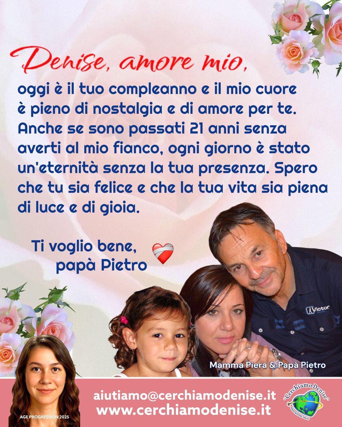 Missing Denise nata il 26 ottobre 2000 - scomparsa 1 settembre 2004 a Mazara del Vallo TP. Sicilia