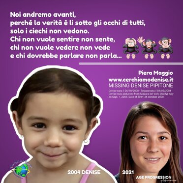 Andremo Avanti Missing Denise Nata il 26 ottobre 2000 - Scomparsa il 1 Settembre 2004 Sicilia, (TP) Italia