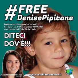 Free Missing Denise Nata il 26 ottobre 2000 - Scomparsa il 1 Settembre 2004 Sicilia, (TP) Italia