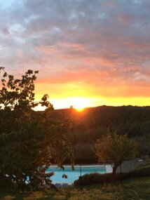 Sunset from the garden