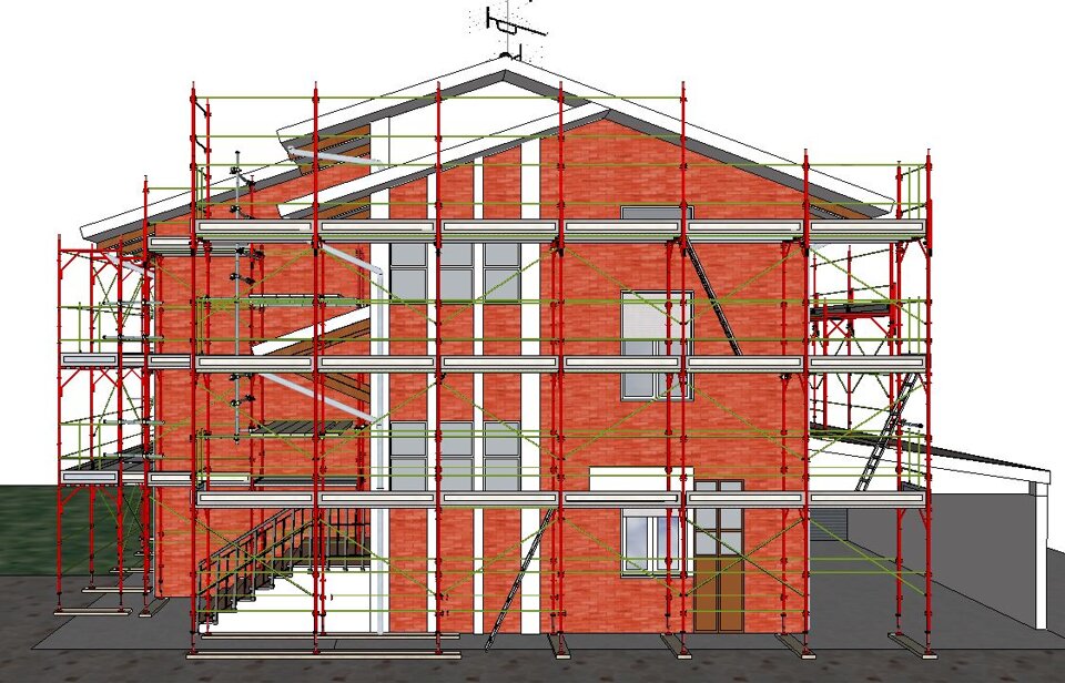 IMG DAL BIM PROGETTO PONTEGGIO LATO EST IMG DAL BIM PROGETTO PONTEGGIO LATO EST