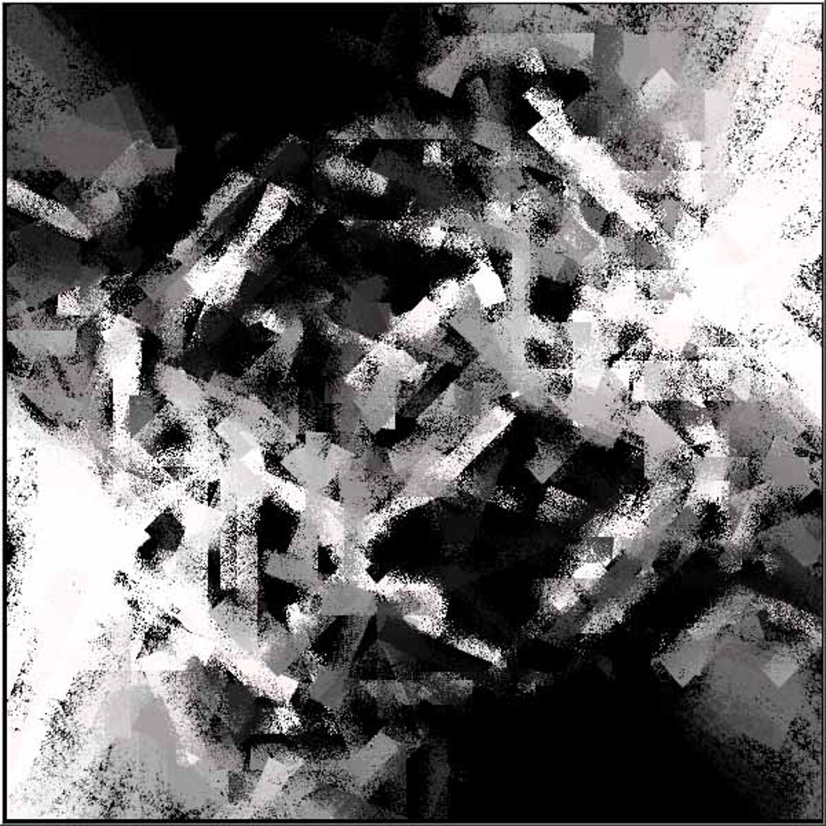 Tratti decisi su sfondo nero