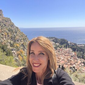 View on Taormina from Madonna della Rocca Church