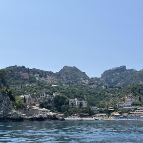 View of Taormina from the sea