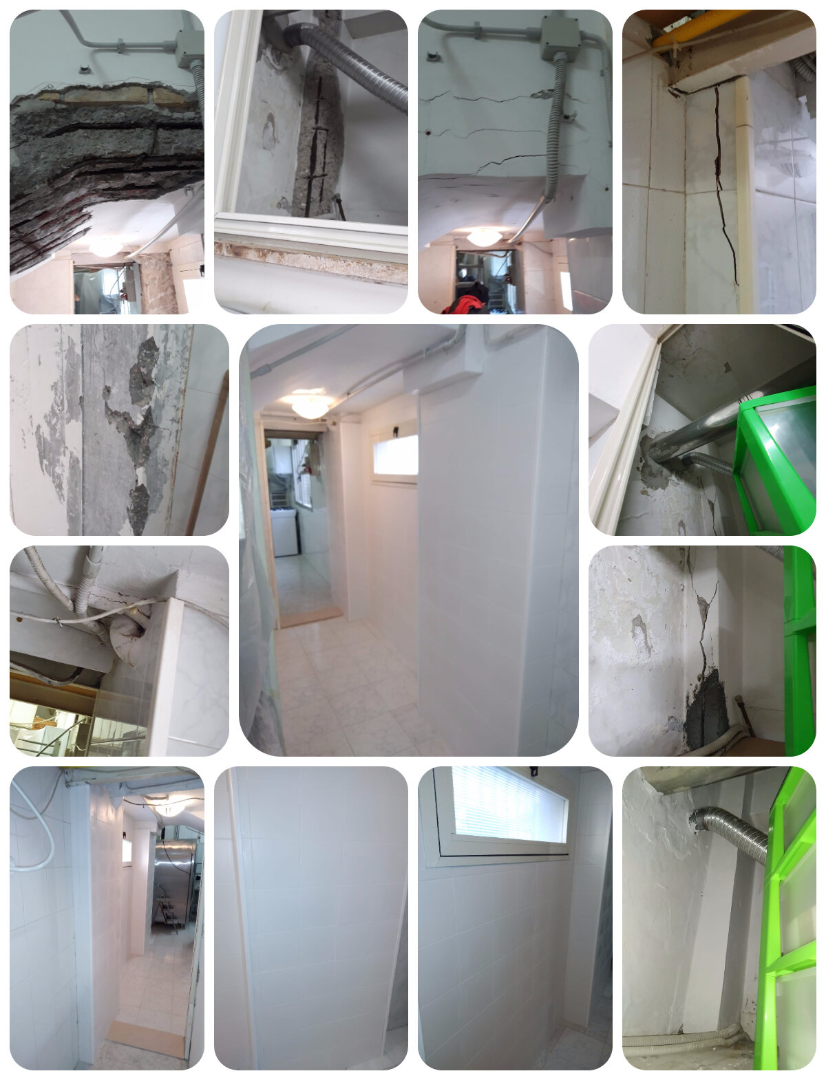 Restauro pilastri e armature con interessamento di crepe ai muri