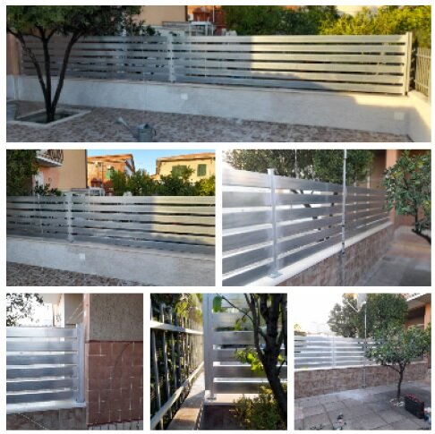 Ringhiera zincata di recinzione giardino