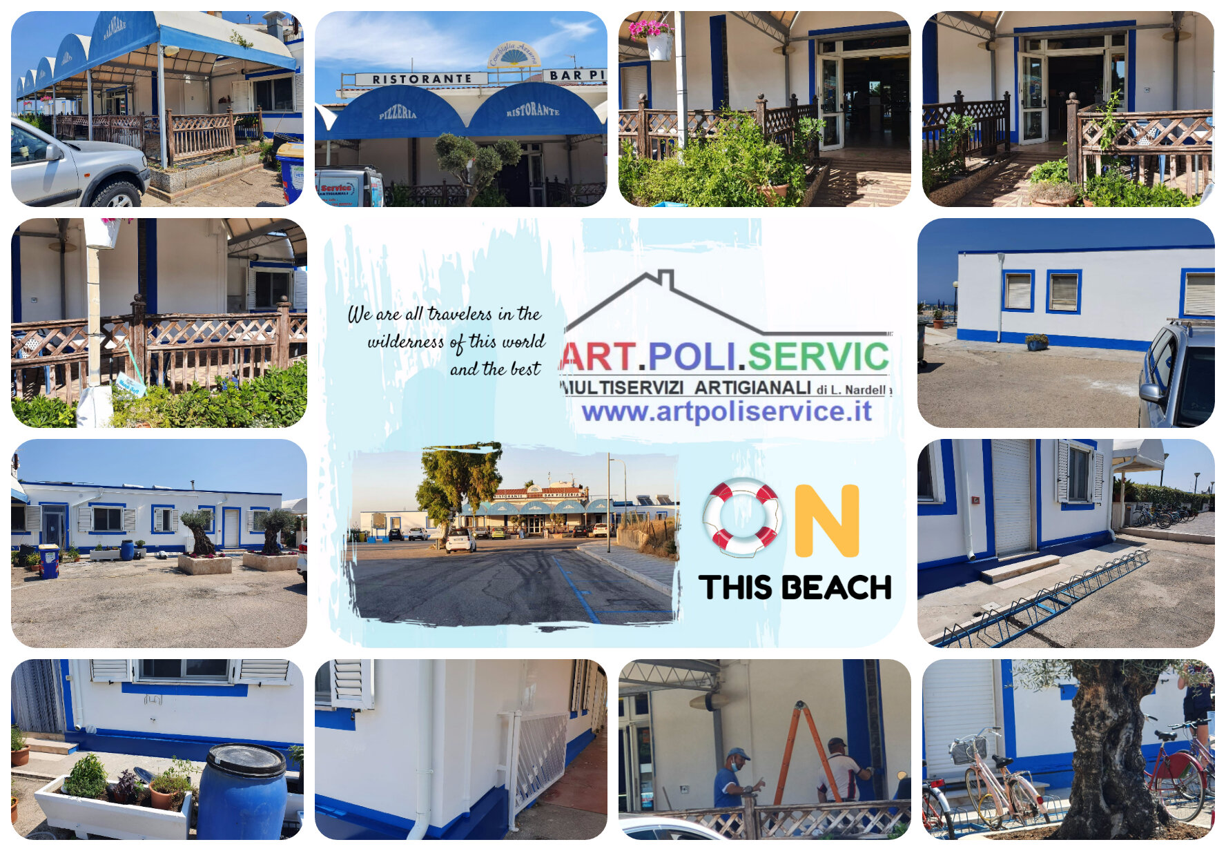 Lavori facciata e pavimentazione interna Lido Conchiglia Azzurra a Campomarino Lido (CB).